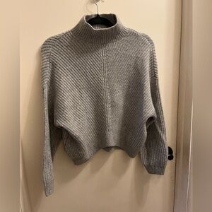 Express Heather Gray Turtleneck Sweater